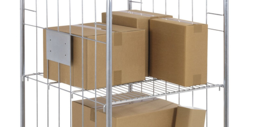 Pavimento in rete metallica per roll container