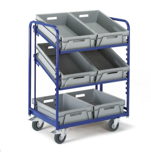 Rollcart Carrello a ripiani per contenitori Euronorm