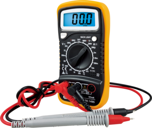 Multimetro digitale con sonde di prova