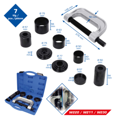 Set di estrattori di giunti sferici 4 in 1