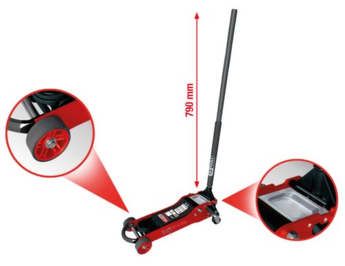 SlimPOWER cric idraulico in alluminio 2 t