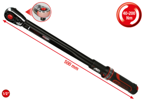 Chiave dinamometrica a cricchetto di precisione ERGOTORQUE® da 1/2"