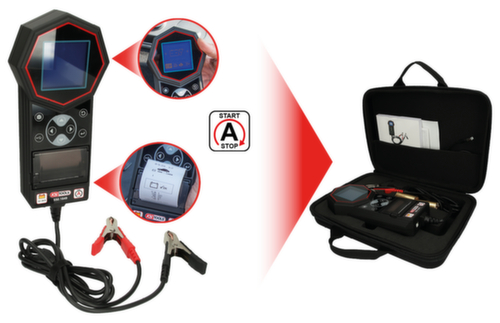 Tester digitale della batteria e del sistema di ricarica da 12V / 24V con stampante integrata