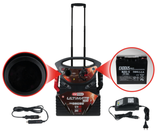 Booster per batterie da 12 V + 24 V