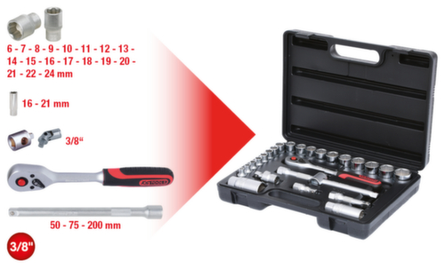 Set di chiavi a bussola 3/8"