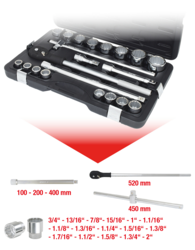 Set di chiavi a bussola da 3/4"