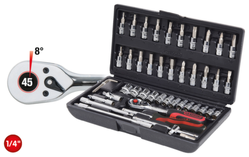 Set di chiavi a bussola 1/4" CHROMEplus