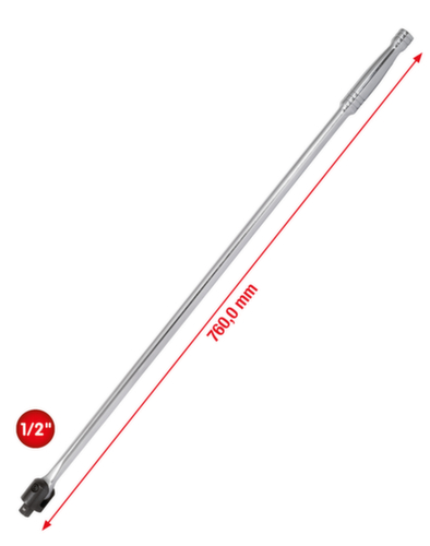 1/2" CHROMEplus Manico snodato a innesto