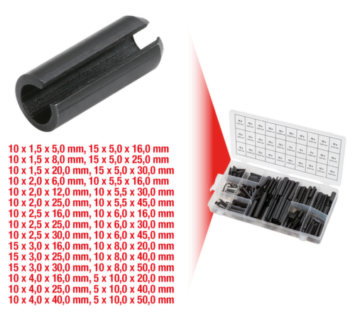 Assortimento di perni cavi