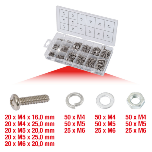 Assortimento di viti a testa cilindrica