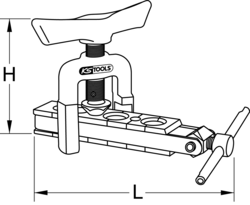 Strumento di svasatura metrico con dispositivo di serraggio rapido