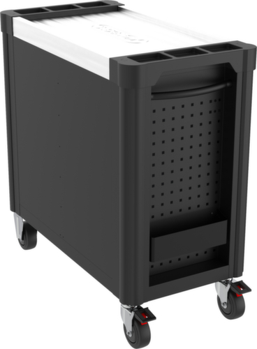 PERFORMANCEplus P25 BLACK/ROT Carrello da officina con 8 cassetti