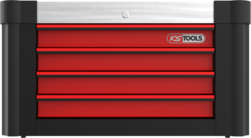 PERFORMANCEplus BLACK/ROT Carrello da officina con 4 cassetti