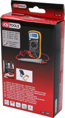 Multimetro digitale con sonde di prova