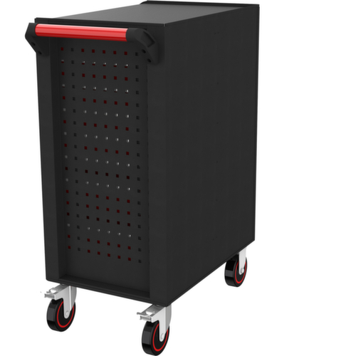 Carrello da officina ECOline BLACK/ROT con 7 cassetti