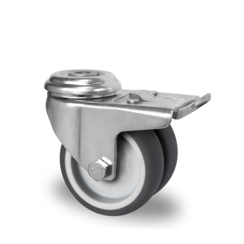 Cascoo Ruota orientabile a foro passante con fermo