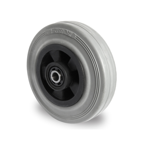 Cascoo Ruota incorporata, carico massimo 205 kg, gommatura in gomma solida