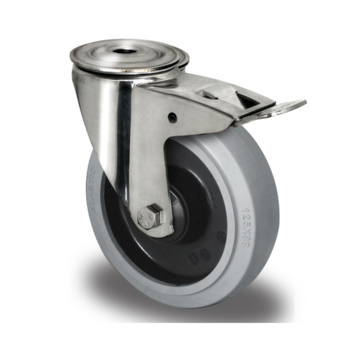 Cascoo Ruota orientabile a foro passante con fermo