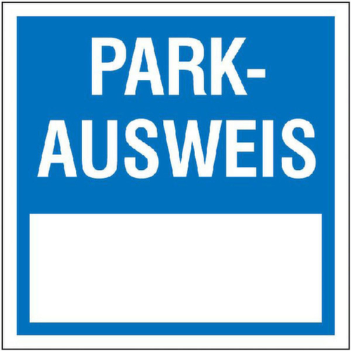 Targhetta per il permesso di parcheggio SafetyMarking®