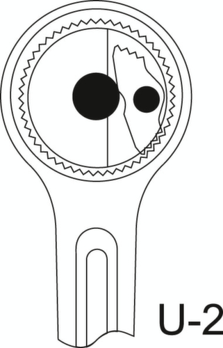 GEDORE 3293 U-2 Cricchetto reversibile da 3/4
