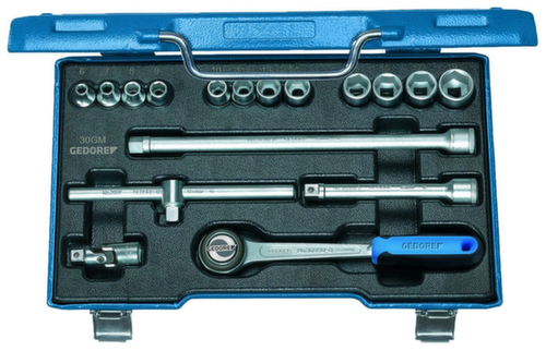 30 GMU-3 Set di chiavi a bussola 3/8" 17 pezzi esagono 6-19 mm
