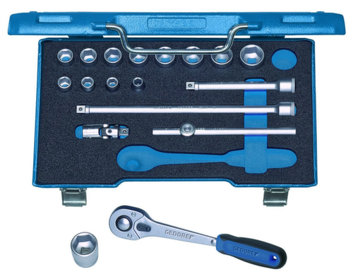 30 HMU-10 Set di chiavi a bussola 3/8" 22 pezzi esagonali 6-22 mm