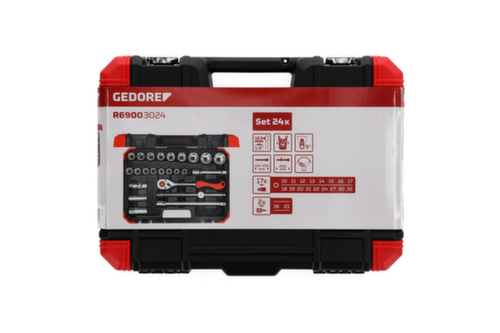 GEDORE R69003024 Set di chiavi a bussola 1/2" 10-32mm 24 pezzi