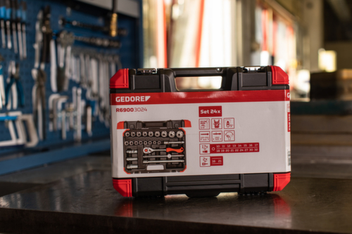 GEDORE R69003024 Set di chiavi a bussola 1/2" 10-32mm 24 pezzi