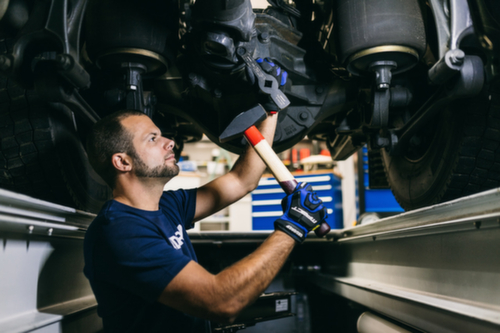 GEDORE 600 H-2000 Martello da montatore ROTBAND-PLUS con manico in legno di noce