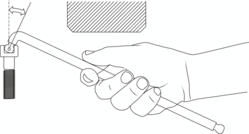 42 DKEL 8 Chiavi esagonali a L XL Bussola esagonale a doppia punta sferica da 8 mm