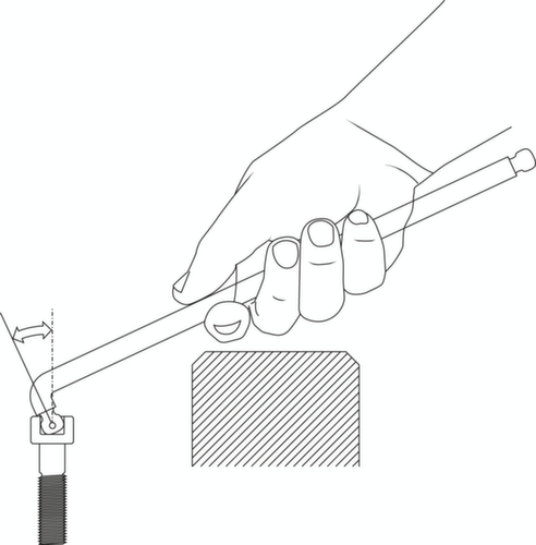 42 DKEL 8 Chiavi esagonali a L XL Bussola esagonale a doppia punta sferica da 8 mm