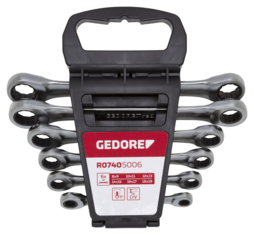 R07405006 Set di chiavi a cricchetto a doppio anello SW8-19 mm Set di 6 pezzi