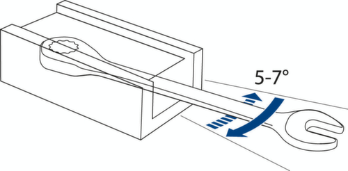 7 R 34 Chiave aperta con cricchetto ad anello profilo UD 34 mm