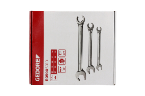 GEDORE R05905010 Chiave combinata a cricchetto aperta 10-19 mm 10 pezzi