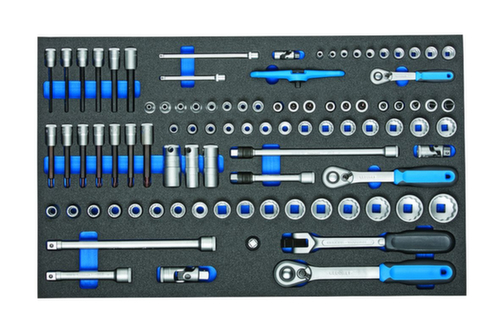 GEDORE 2005 CT4-U-20 Set di chiavi a bussola 1/4"-3/8"-1/2" in modulo di controllo