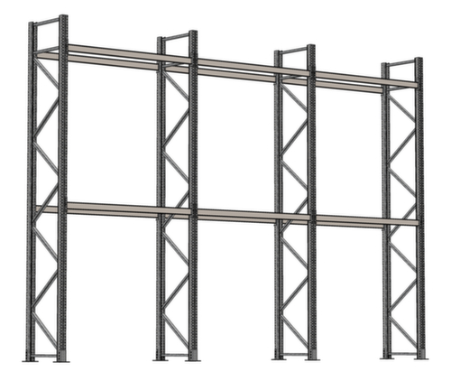 SCHULTE Portapallet per 27 pallet, 8590 mm di larghezza, 3 piani di stoccaggio