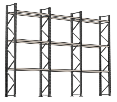SCHULTE Portapallet per 36 pallet, 8590 mm di larghezza, 4 piani di stoccaggio