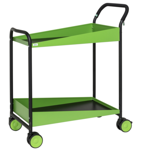 Kongamek carrello con tavolo Konga Design con 2 maniglioni di spinta 690x435 mm, carico max. 150 kg, 2 piani