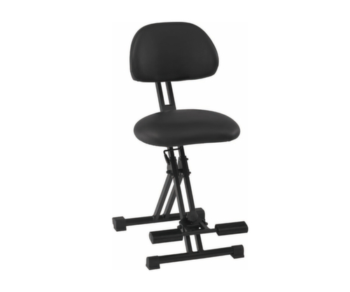 meychair Aiuto in piedi XXL pieghevole Assistent Futura AF-SR, altezza sedile 550 - 770 mm, sedile nero