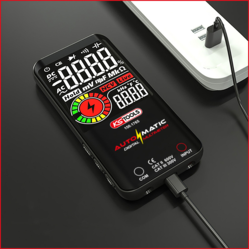KS Tools Automatic digital multimeter incl. test probes