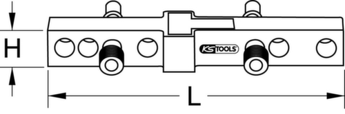 KS Tools Standard distance spirit level / mounting connection gauge