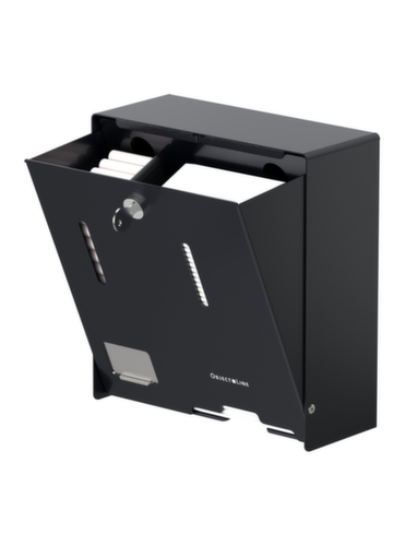 CWS dispenser per tamponi/assorbenti ObjectLine, acciaio inox, RAL9005 nero profondo