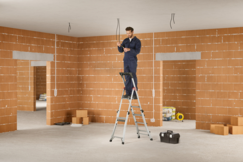 Hailo Scala a piattaforma telescopica TopLine TL100, 3 - 5 gradini larghi
