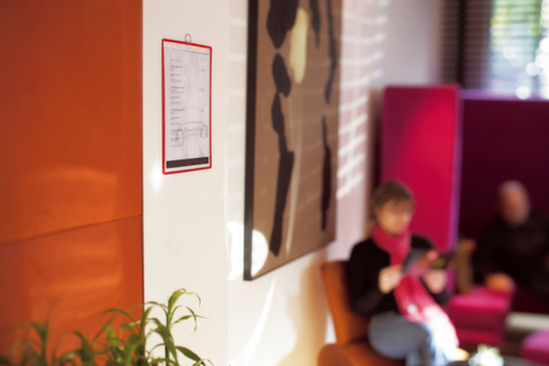 tarifold Tasca per opuscoli appesa Black Line, DIN A4, fissaggio con occhielli