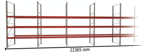 META Portapallet MULTIPAL per 96 pallet, 22365 mm di larghezza, 4 piani di stoccaggio