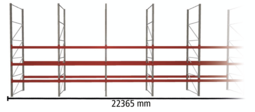 META Portapallet MULTIPAL per 96 pallet, 22365 mm di larghezza, 4 piani di stoccaggio