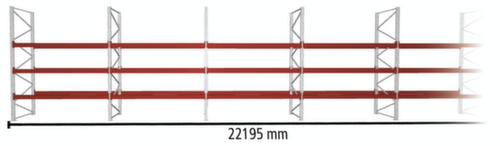 META Portapallet MULTIPAL per 96 pallet, 22195 mm di larghezza, 4 piani di stoccaggio