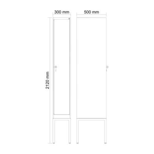 C+P Armadietto Evolo PLUS con telaio