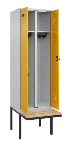 C+P Armadietto bianco e nero Evolo PLUS con panca