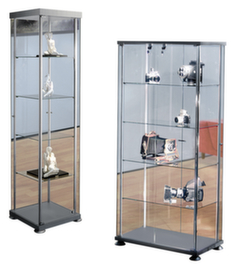 Vetrina con 4 ripiani in vetro